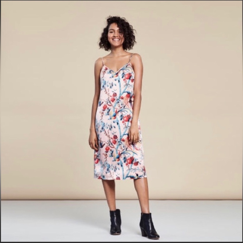 Club Monaco Printed Silk Elizabella Slip Dress size 0